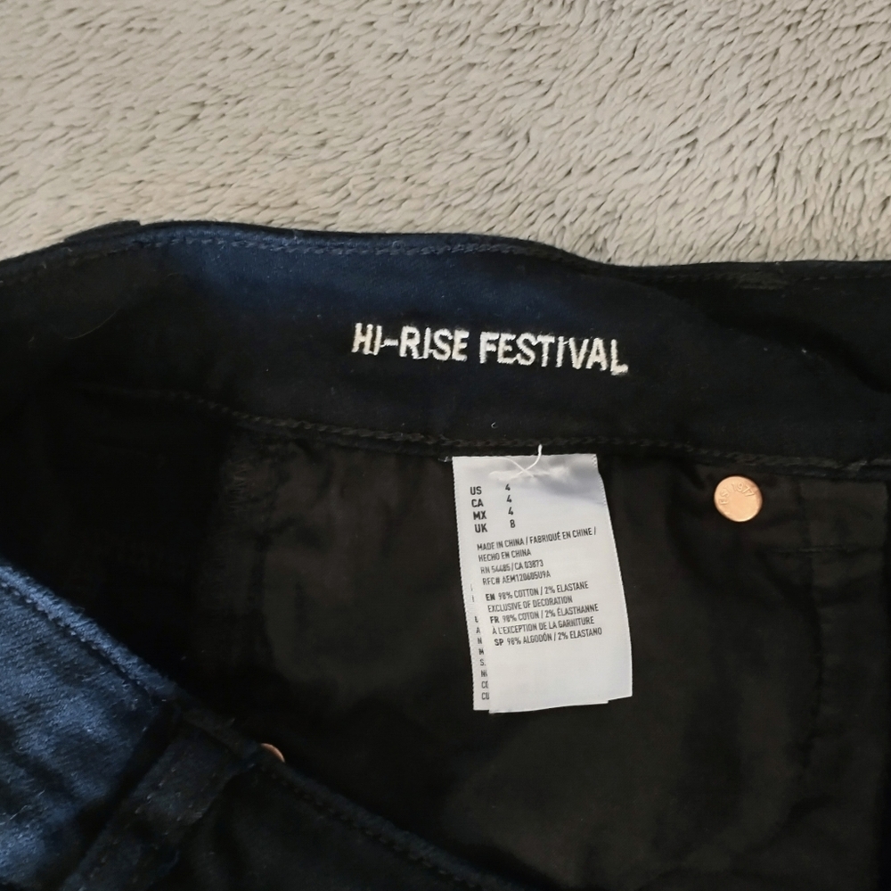 American Eagle Black High Rise Festival Shorts - Picture 4 of 5